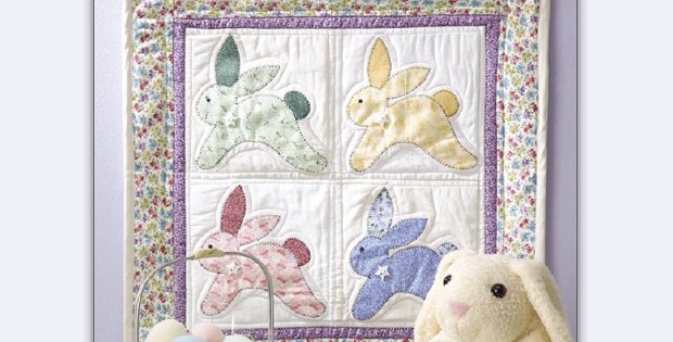 Vintage Bunnies Wall Quilt