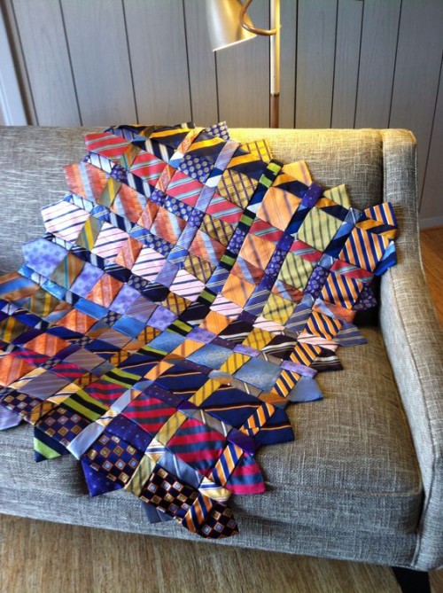 A Memory Quilt Made From Ties - Quilting Digest