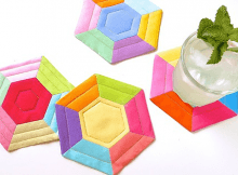 Colorful Hexie Coasters