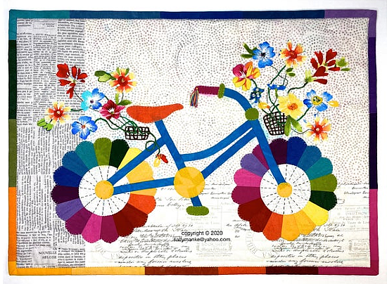 Dresden Plates Make a Whimsical Bicycle - Quilting Digest