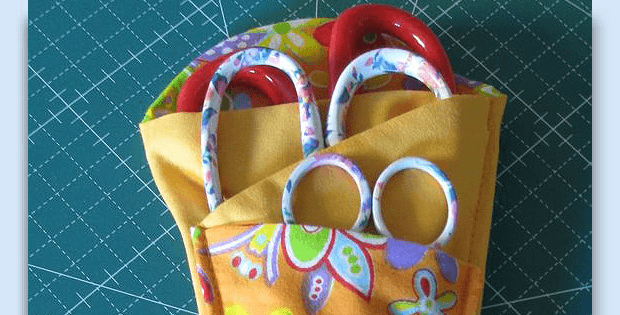 Folded Fabric Scissors Holder