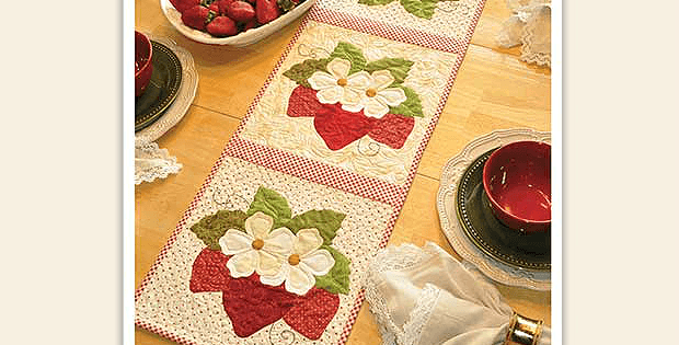 Strawberries Table Runner