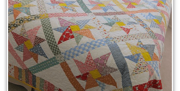 1930s Reproduction Pinwheel Quilt