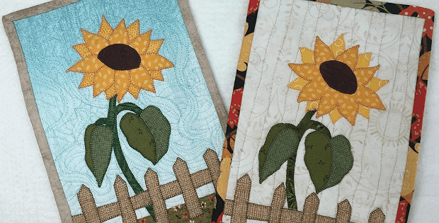 Sunflower Mug Rug Pattern