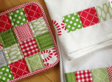 Patchwork Towels and Pot Holders Set