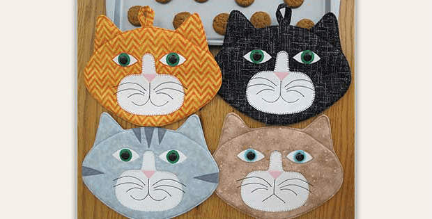 Allie Cats Hot Pads Pattern