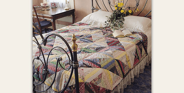 Lazy Log Cabin Bed Quilt