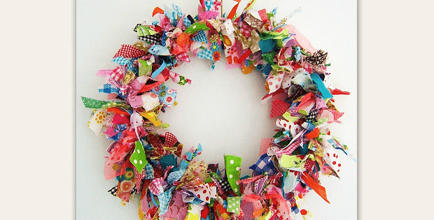 No-Sew Fabric Wreath