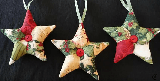 Patchwork Star Ornaments