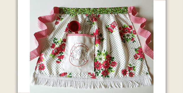 Kitty Christmas Apron