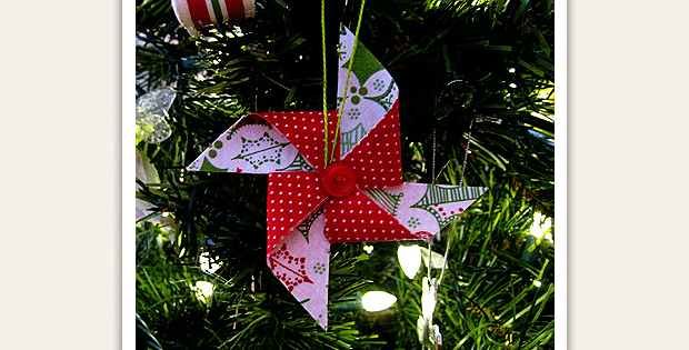 Fabric Pinwheel Ornament