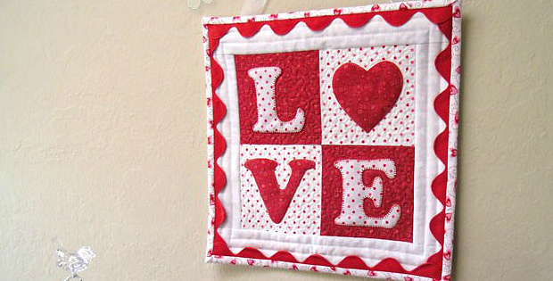 “LOVE” Letters Mini Quilt