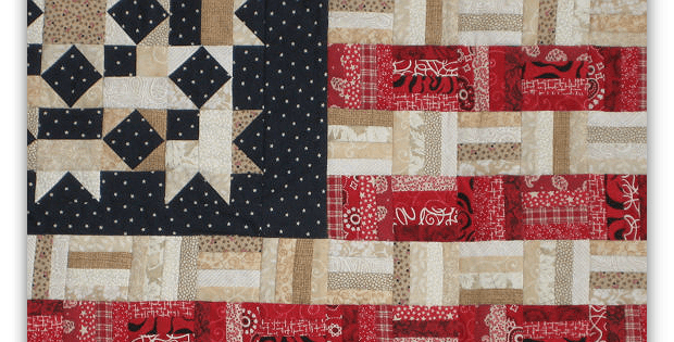 Scrappy American Flag Quilt