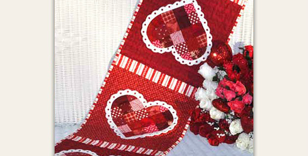 Patchwork Valentine Table Runner