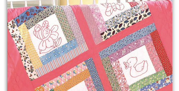 Download Sweet Embroidery Makes This Baby Quilt Special - Quilting Digest