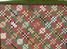 4-Patch and Furrows Quilt Pattern