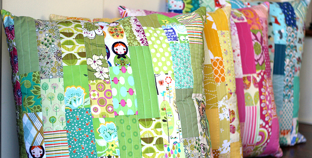 Scrappy Patchwork Floor Pillows