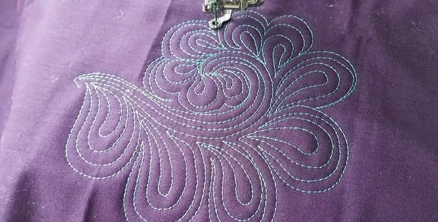 Paisley Feather Machine Quilting Tutorial