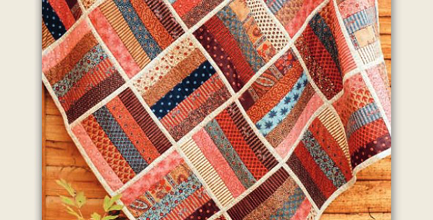 Jelly Roll Rail Fence Quilt Pattern