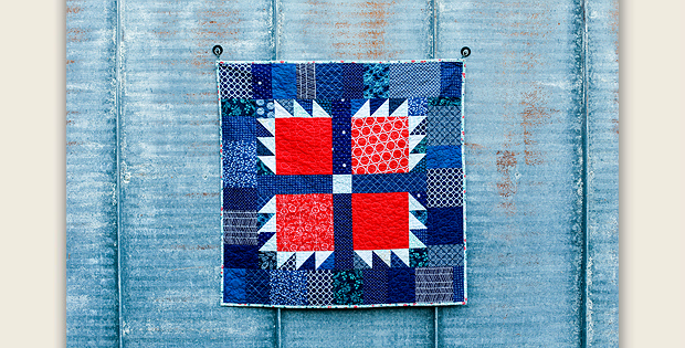Scrappy Bear Paw Baby Quilt Tutorial