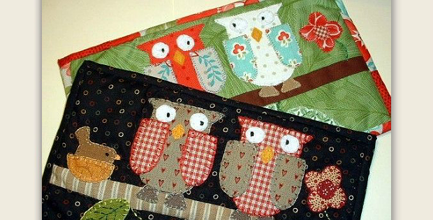 Two Owls Mug Rug Pattern