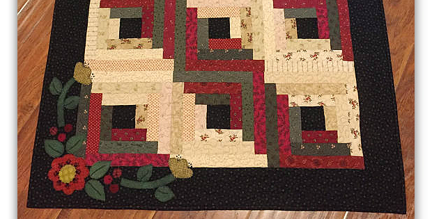Log Cabin Christmas Small Quilt Pattern