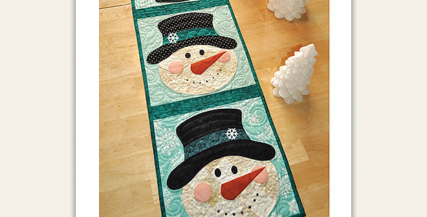 Patchwork Snowman Table Runner Pattern