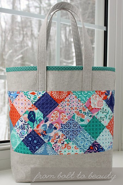 Patchwork Dresses Up This Handy Bag - Quilting Digest