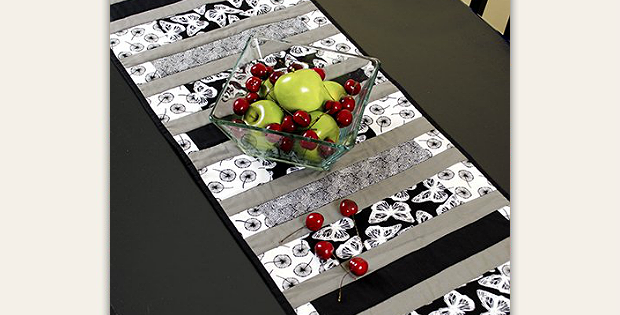 Black and White Table Runner