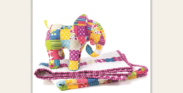 Patchwork Elephant & Baby Quilt Pattern