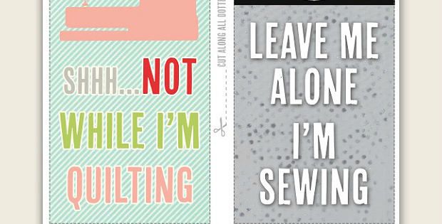 Sewing Room Door Hanger Printable