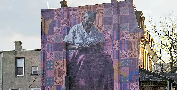 Holding Grandmother’s Quilt Mural