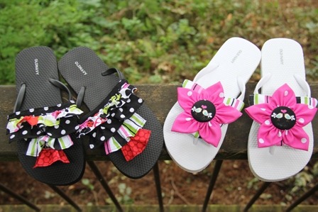 Brighten a Pair of Flip Flops with Fabric Flowers - Quilting Digest