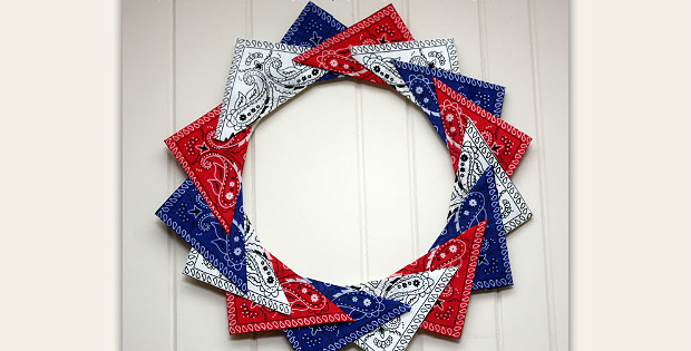 Patriotic Bandana Wreath