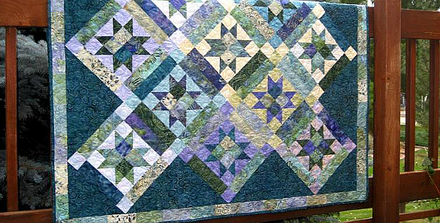 Stars On Point Quilt Pattern