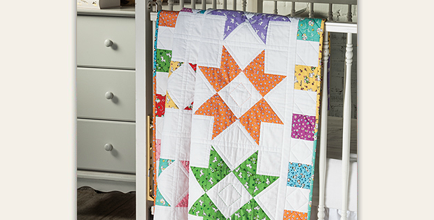 Color Burst Baby Quilt Pattern