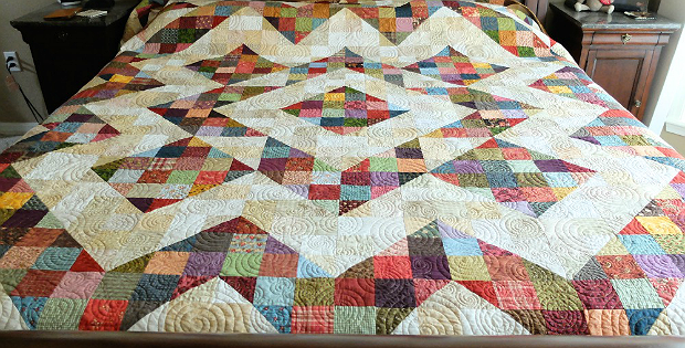 Split Nine-Patch Quilt