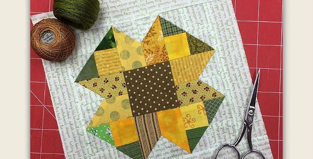 Scrappy Sunflower Block Tutorial