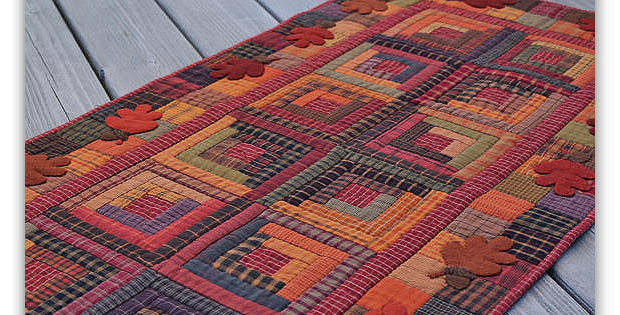 Cozy Cabins Table Runner Pattern