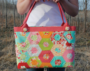 Pieced Hexies Simplify This Charming Bag - Quilting Digest