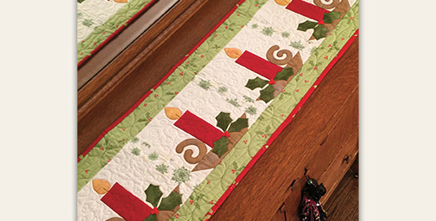 Christmas Candle Table Runner Pattern