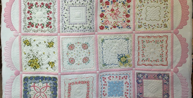 Create a Lovely Quilt from Vintage (or new) Hankies