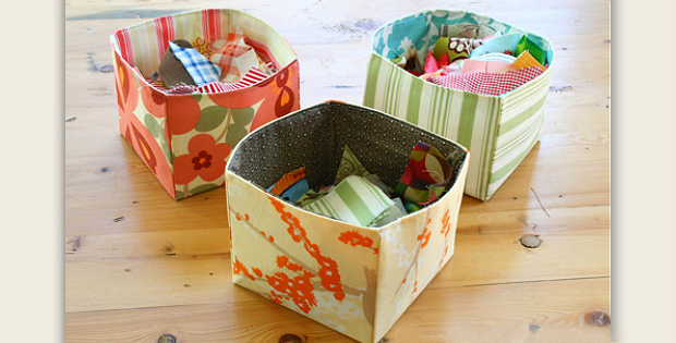 Fabric Scrap Basket Tutorial