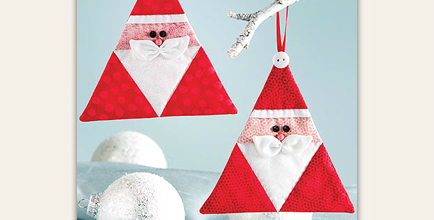 Triangle Santa Ornament Pattern