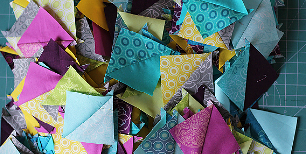 How to Make Half-Square Triangles from Pre-cut Strips