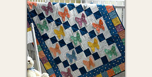 Butterflies Are Free Crib Quilt