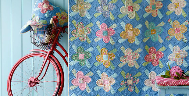 Apple Butter Scrapflower Quilt Pattern