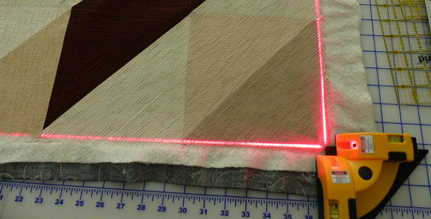 How to Block and Trim a Quilt Using a Laser Square