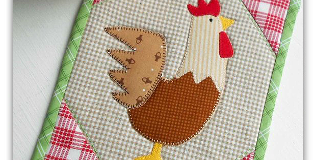 Rooster Mug Rug Pattern