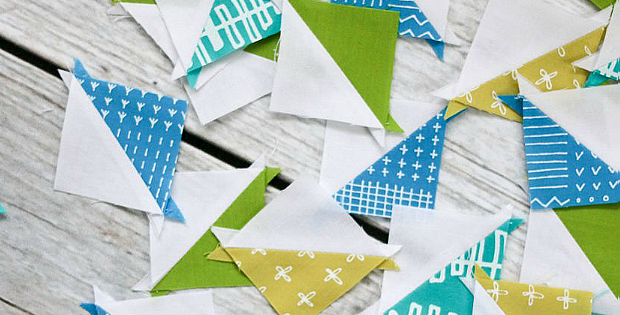 How to Make Half-Square Triangles from Strips